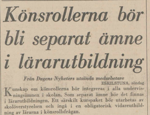 Könsrollsfrågan i skolans historieundervisning