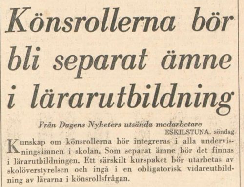 Könsrollsfrågan i skolans historieundervisning